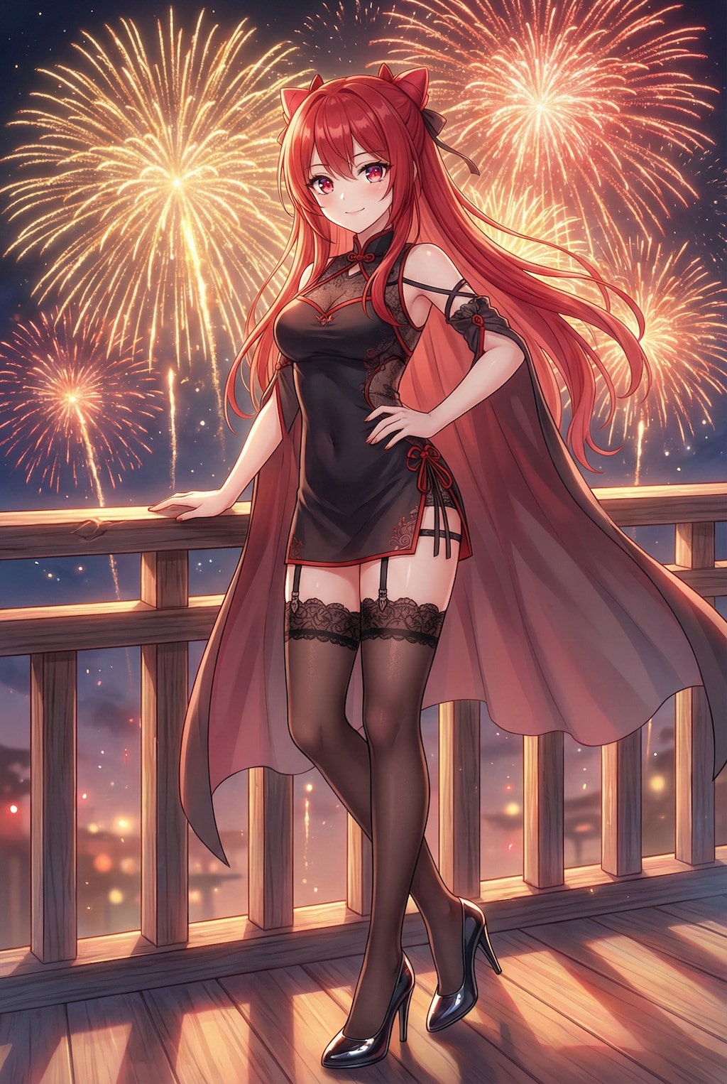 花火に舞う妖艶