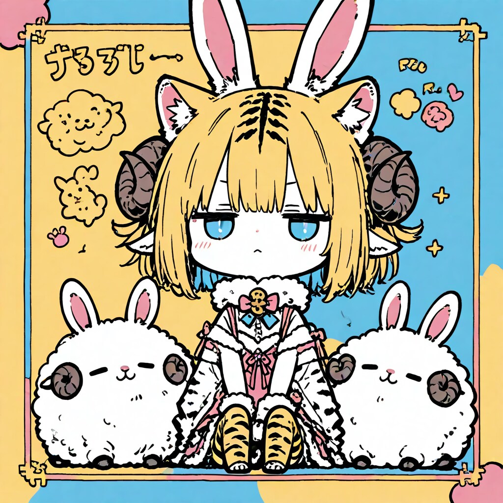 うさぎとらひつじ | の人気AIイラスト・グラビア