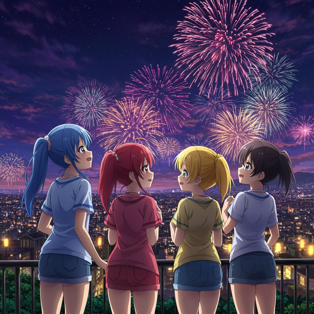 ぽにたちの夏夜 ― 花火と再会の記憶