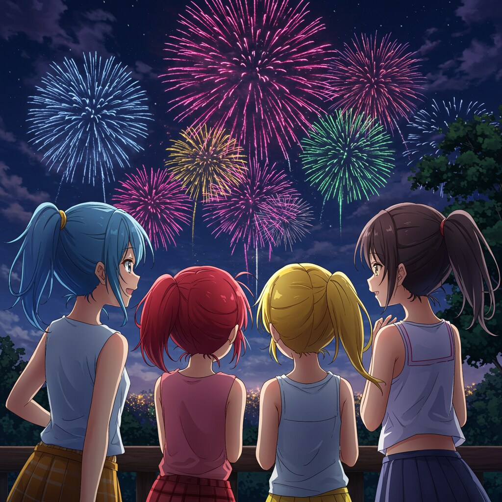 ぽにたちの夏夜 ― 花火と再会の記憶