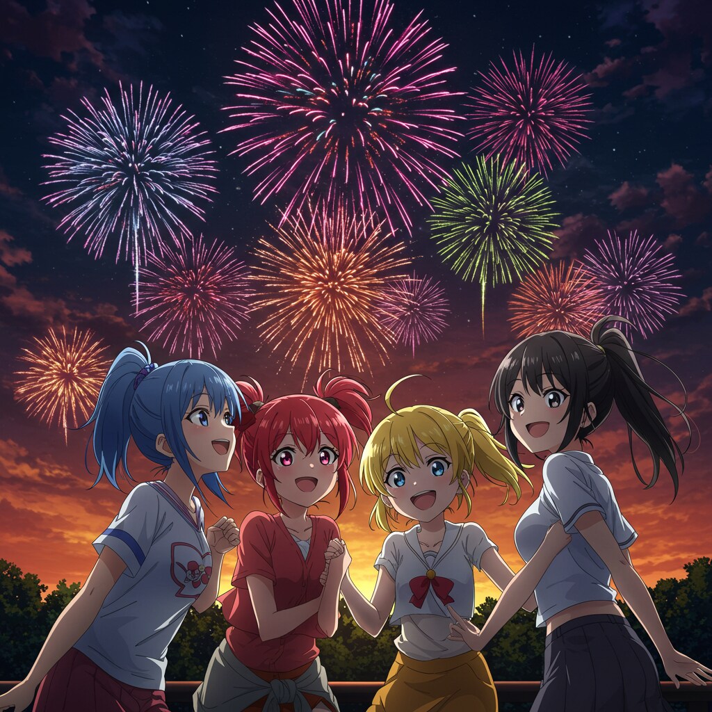 ぽにたちの夏夜 ― 花火と再会の記憶