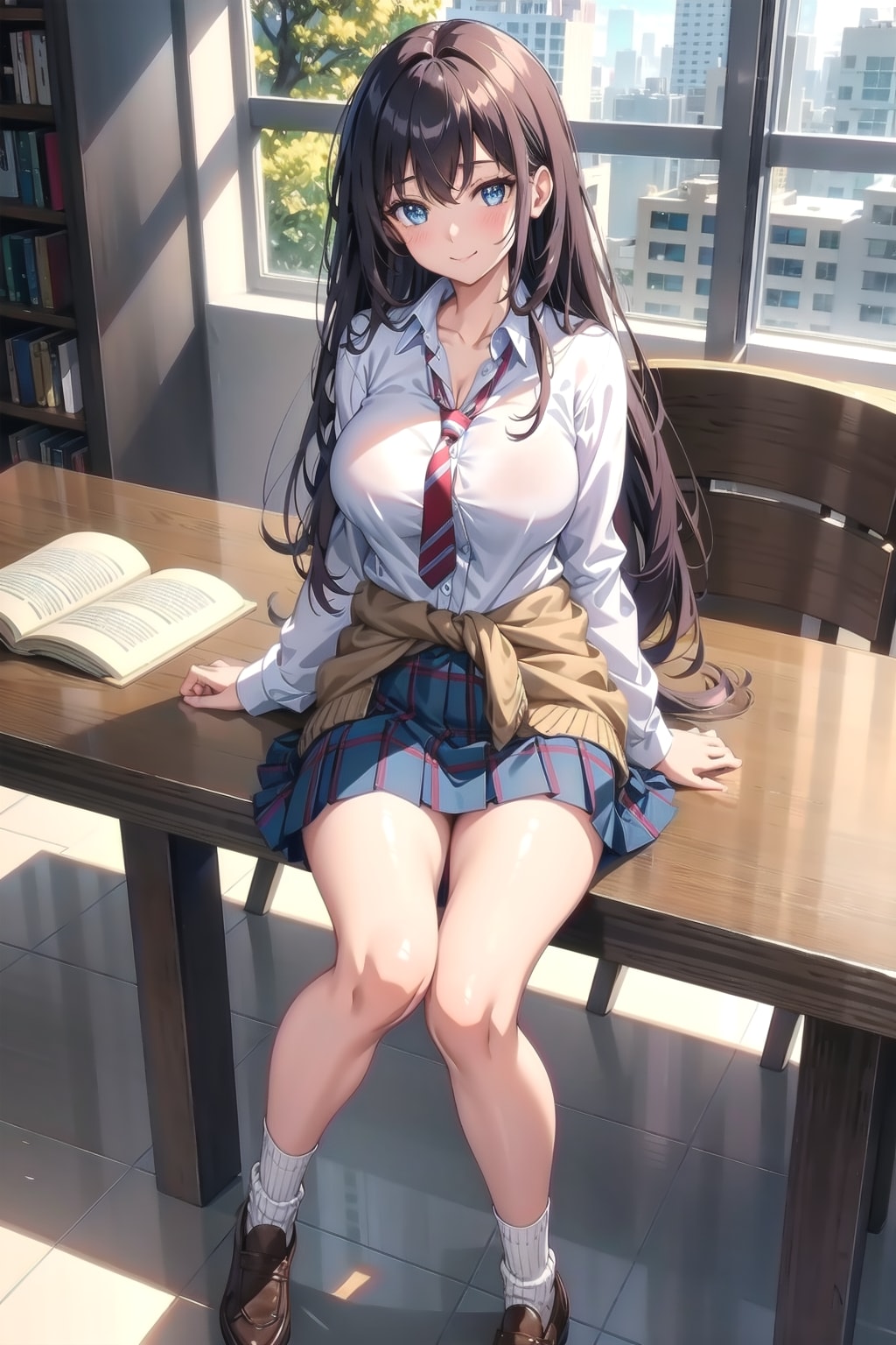 図書館でナイスバディ