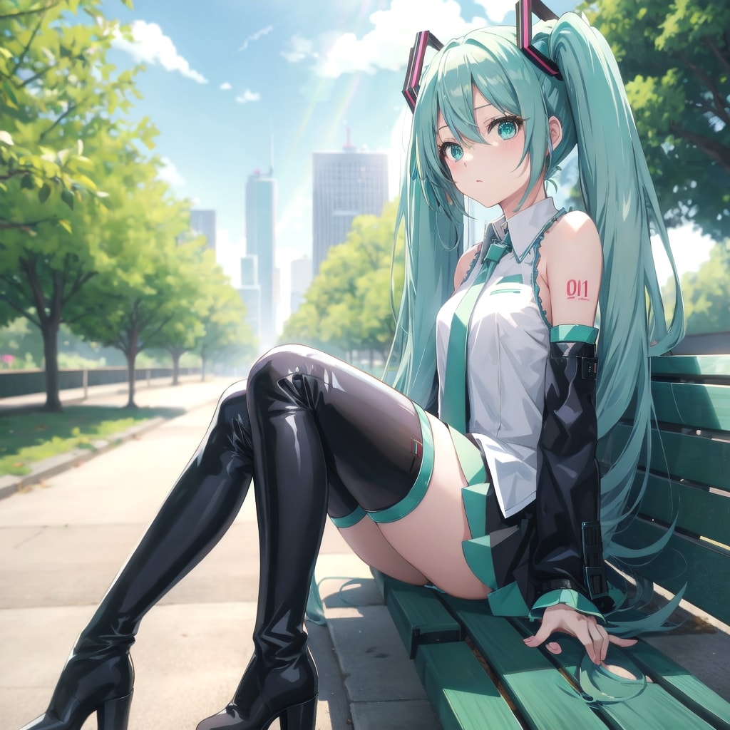 V4B 初音ミク 公園ベンチ