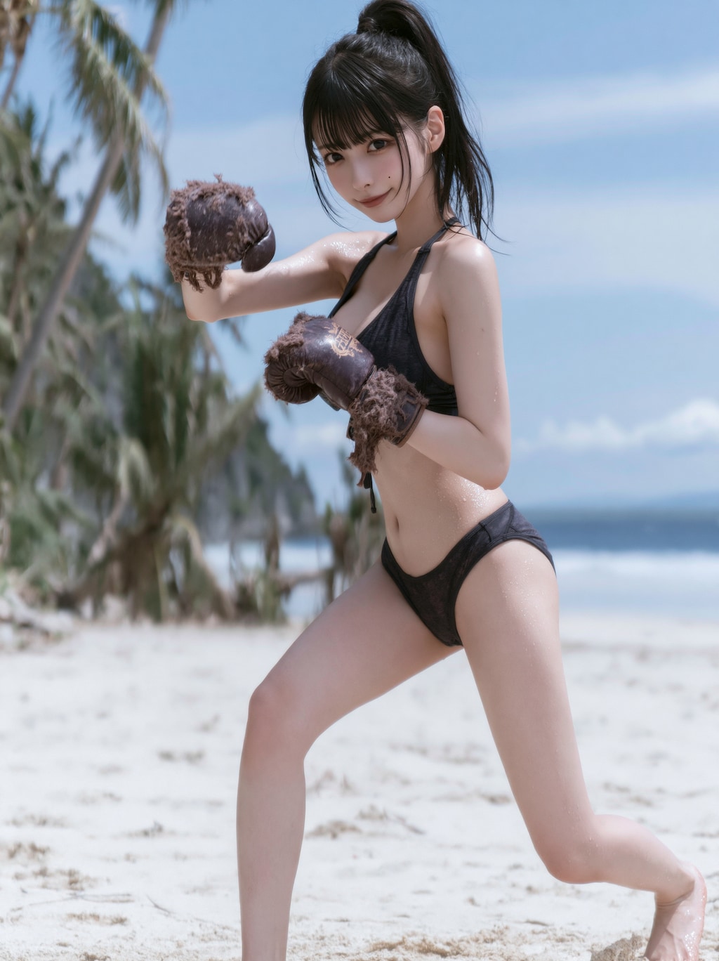 ビキニボクシングに挑む執事ちゃん