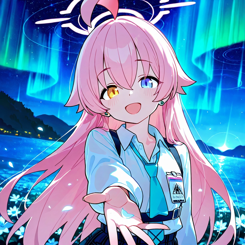 小鳥遊ホシノ(ブルーアーカイブ)オーロラを見に行く