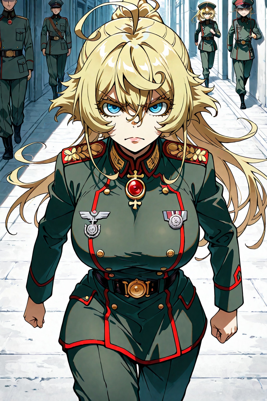 standingってなってたところをrunningに直したから走ってくるターニャになると思ったんだが何が問題なんだ？