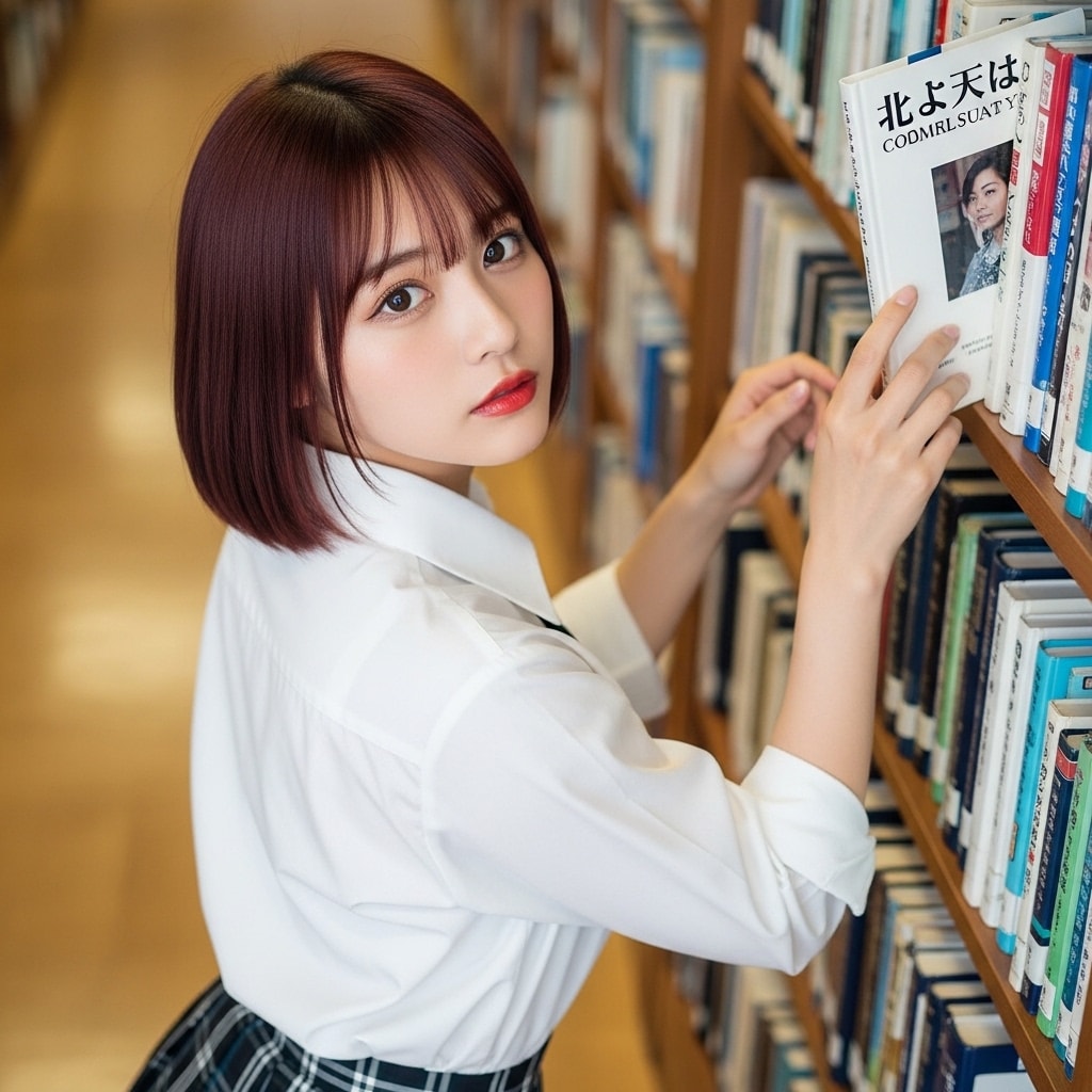 図書室女子 | の人気AIイラスト・グラビア