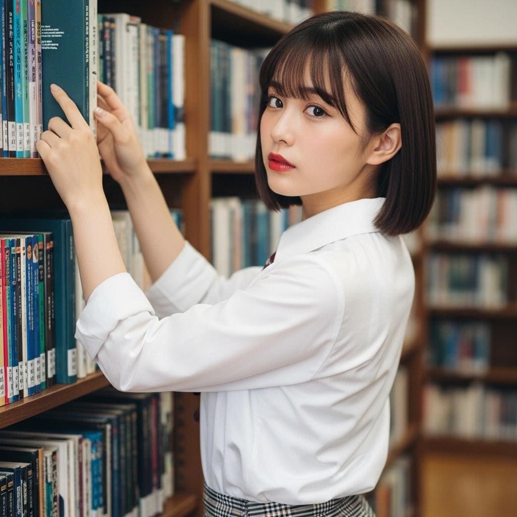 図書室女子