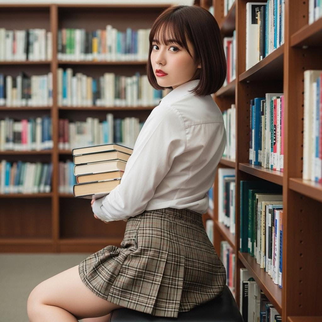 図書室女子