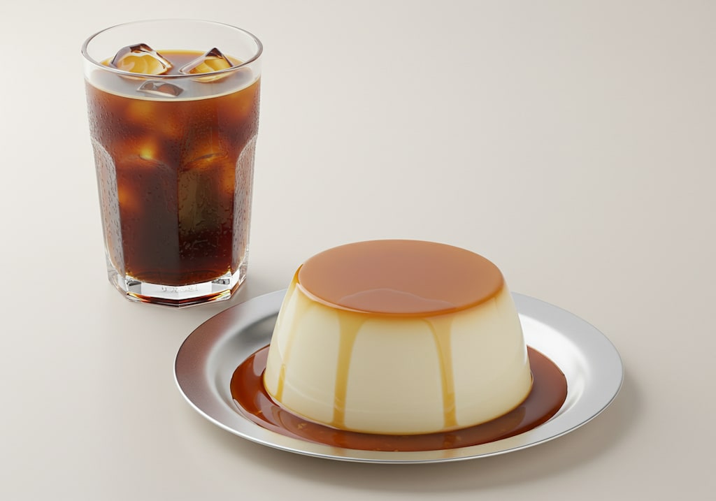 デザートの豆乳プリンと珈琲のセット