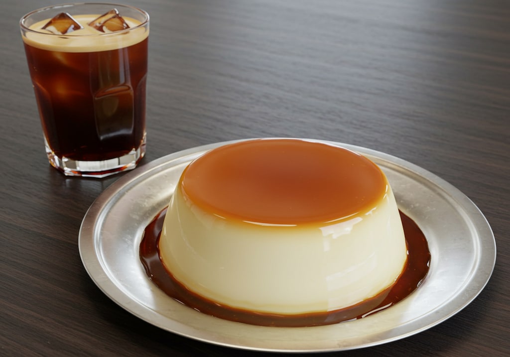 デザートの豆乳プリンと珈琲のセット