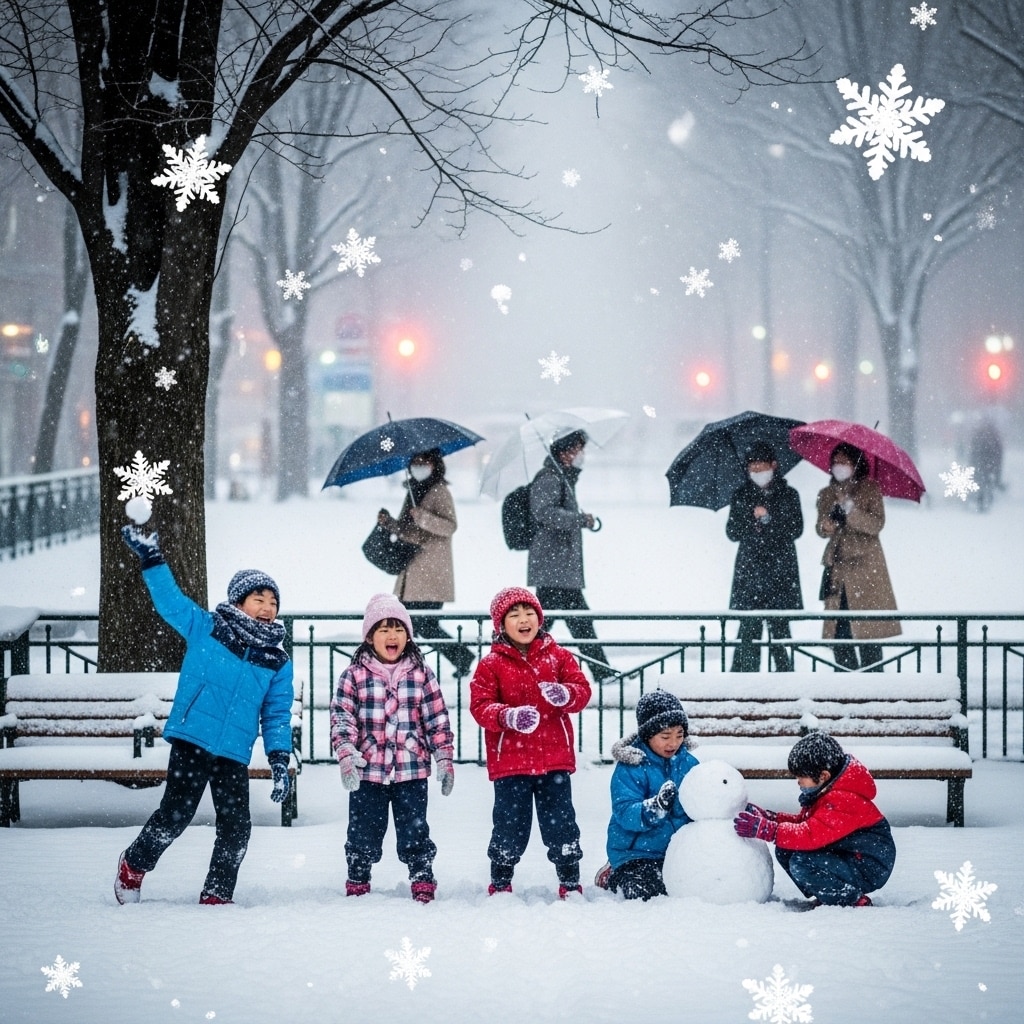 久しぶりに都会の雪景色が見れた | の人気AIイラスト・グラビア