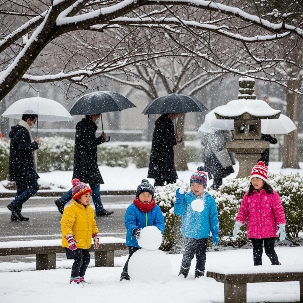 久しぶりに都会の雪景色が見れた