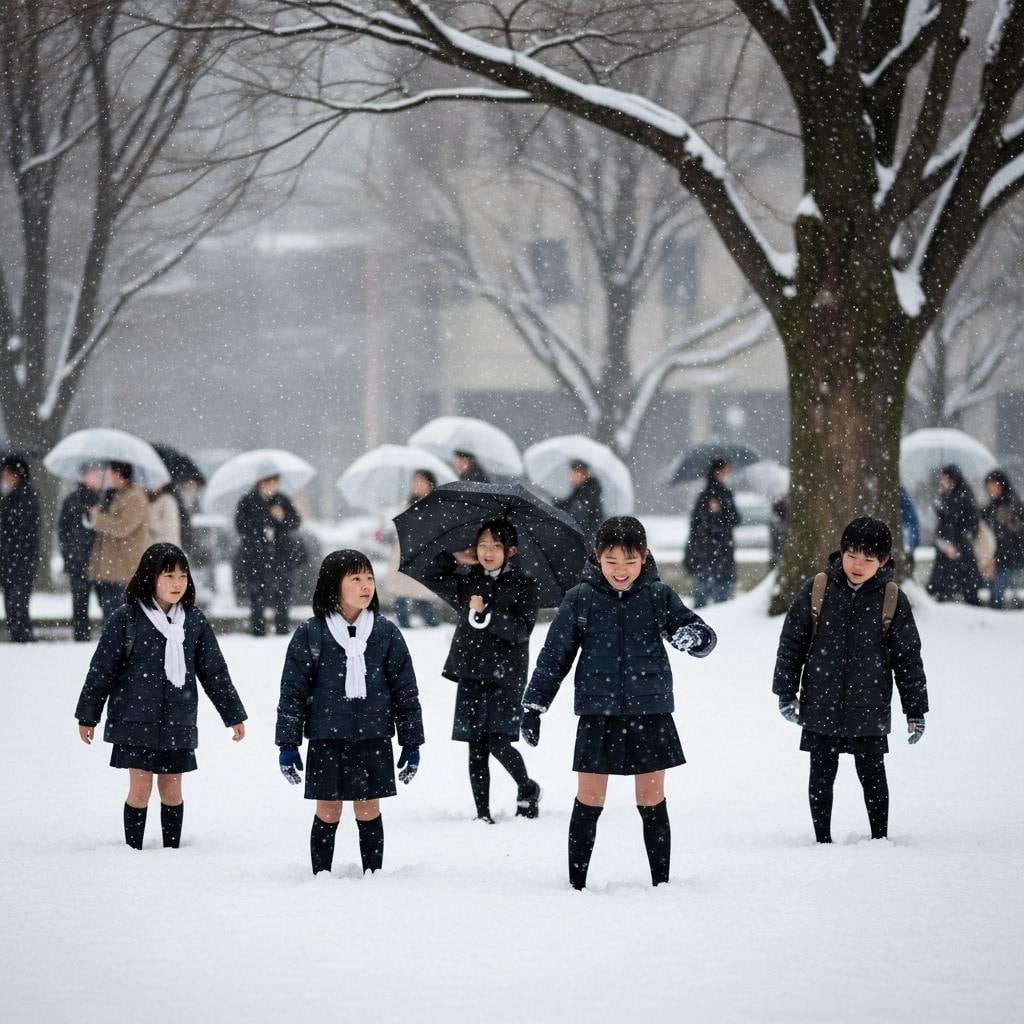 久しぶりに都会の雪景色が見れた