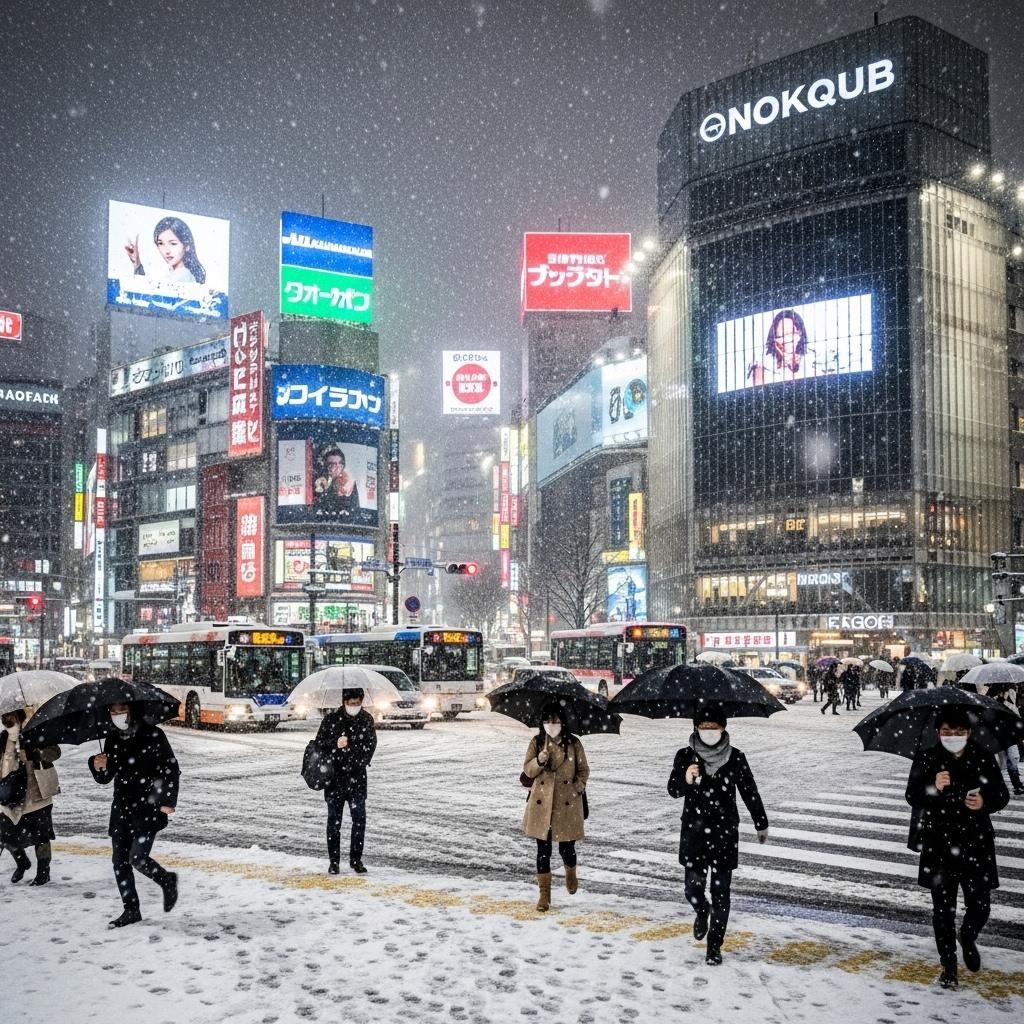 久しぶりに都会の雪景色が見れた