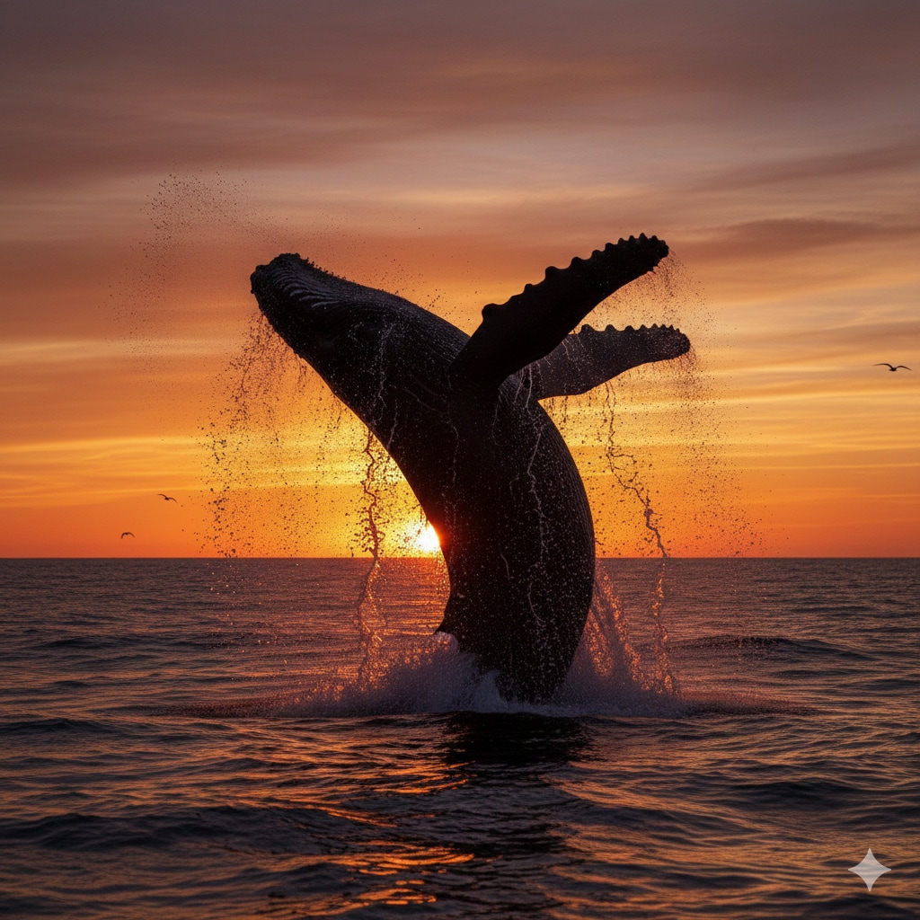 ジャンプするクジラ