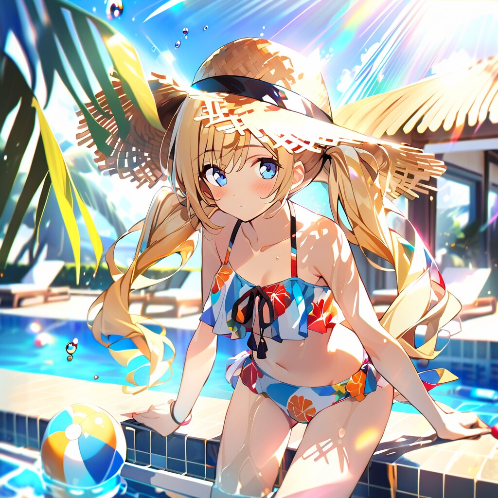 プールで撮影 | の人気AIイラスト・グラビア