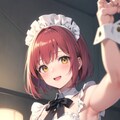 赤髪メイド服(もぅなんですか、どうしたんですか？よしよし、しますよ)_20240107 2枚目