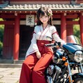 バイクと巫女 3枚目