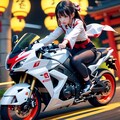 バイクと巫女 2枚目