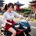 バイクと巫女 6枚目