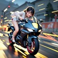バイクと巫女 4枚目