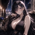黒ドレスお姉さん 3枚目