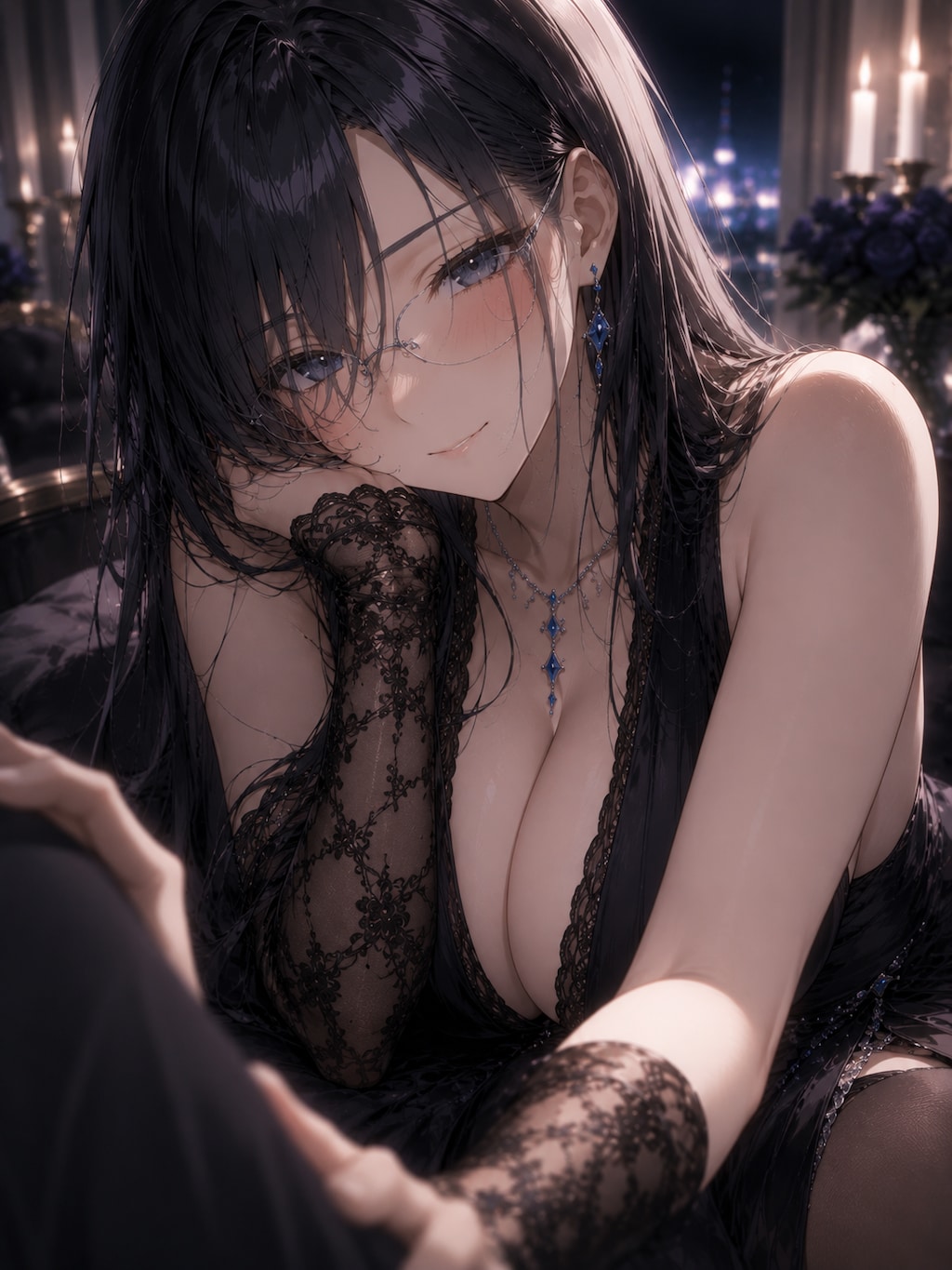 黒ドレスお姉さん