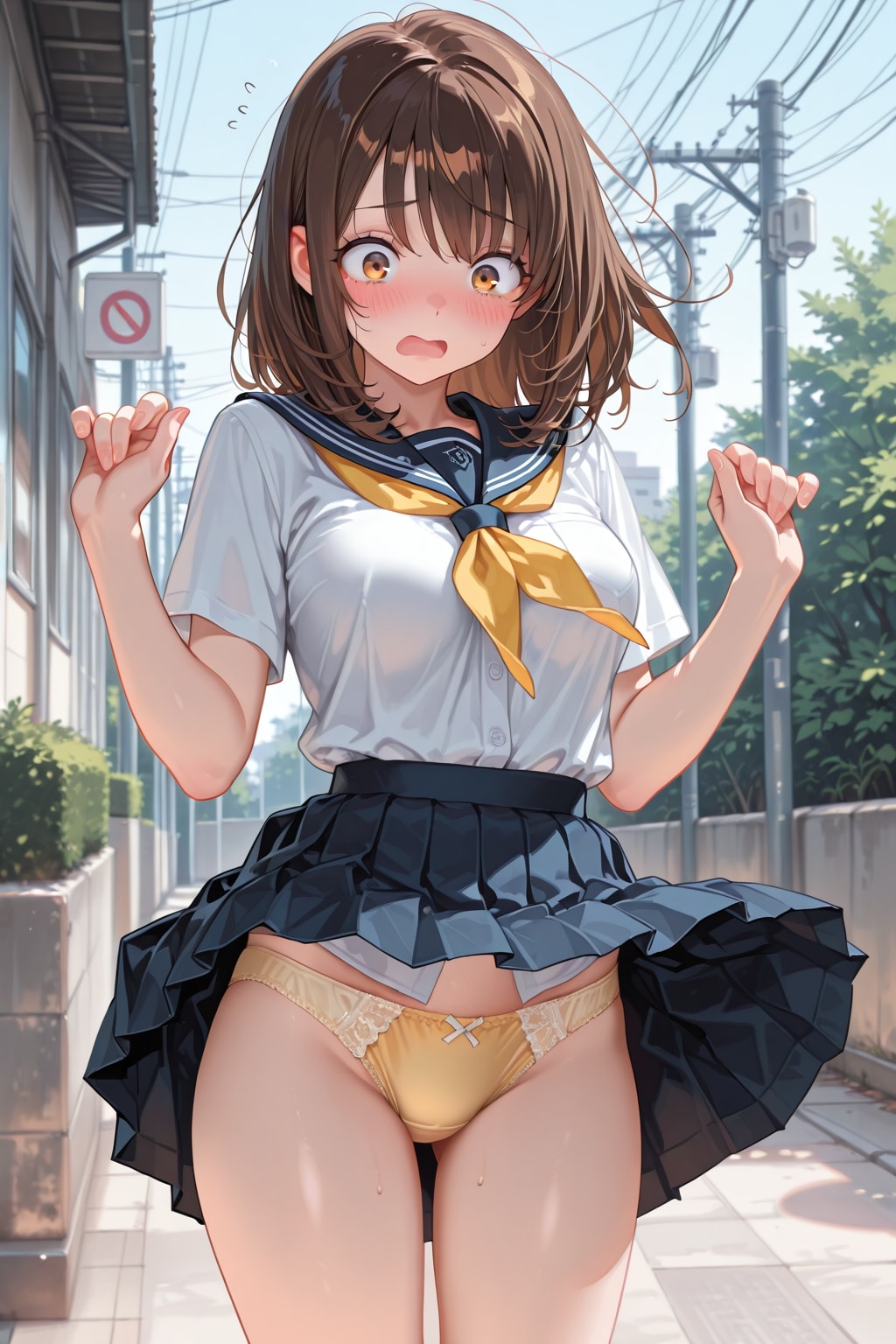 黄色パンツ