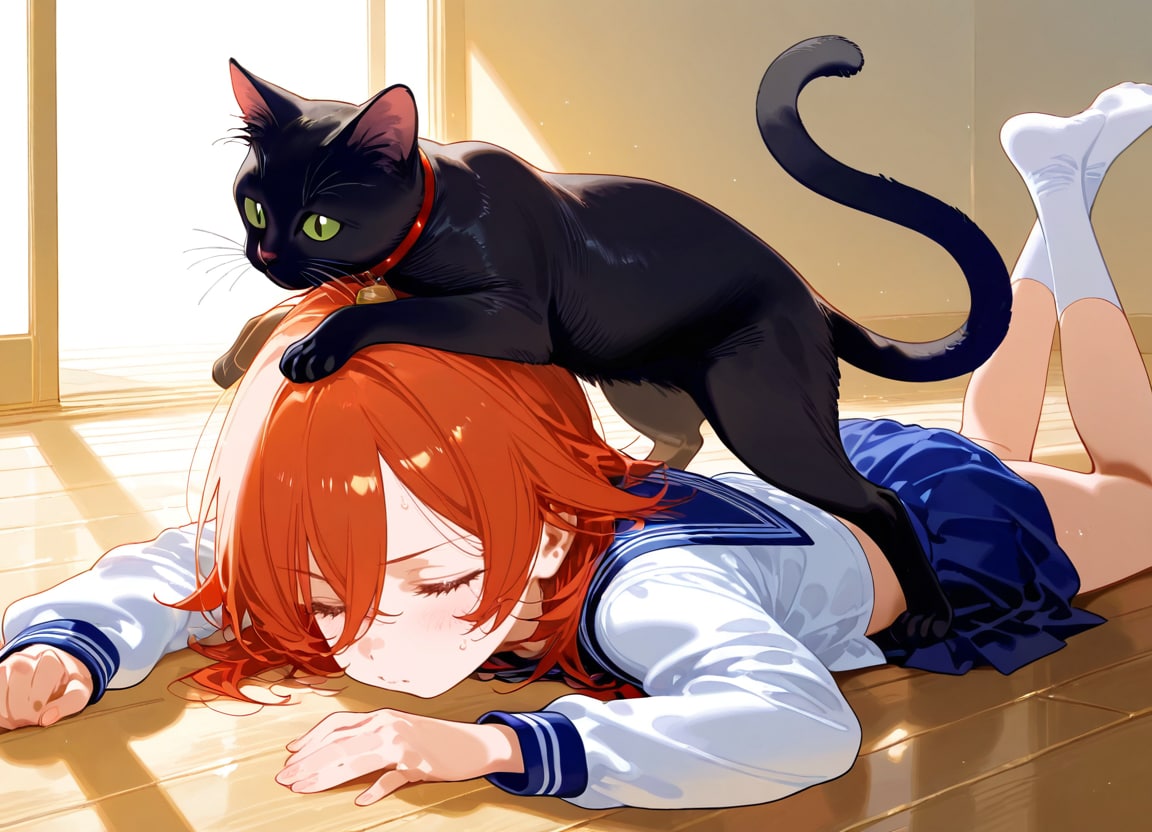 猫って乗ってくるよね！ | の人気AIイラスト・グラビア