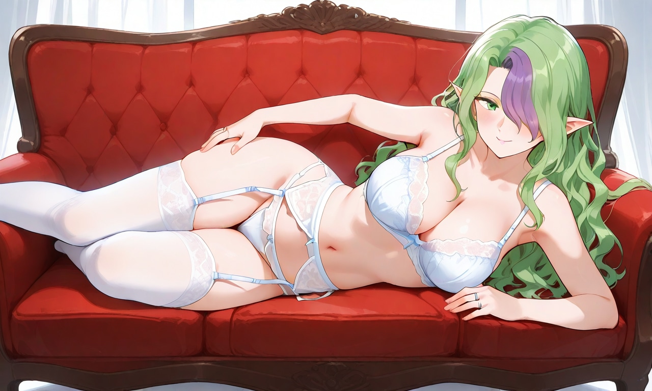 白い下着姿のミザリィさん