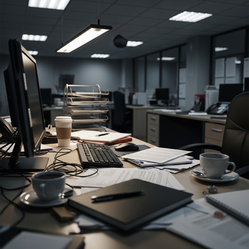 片付いていないオフィスは機能的か | の人気AIイラスト・グラビア