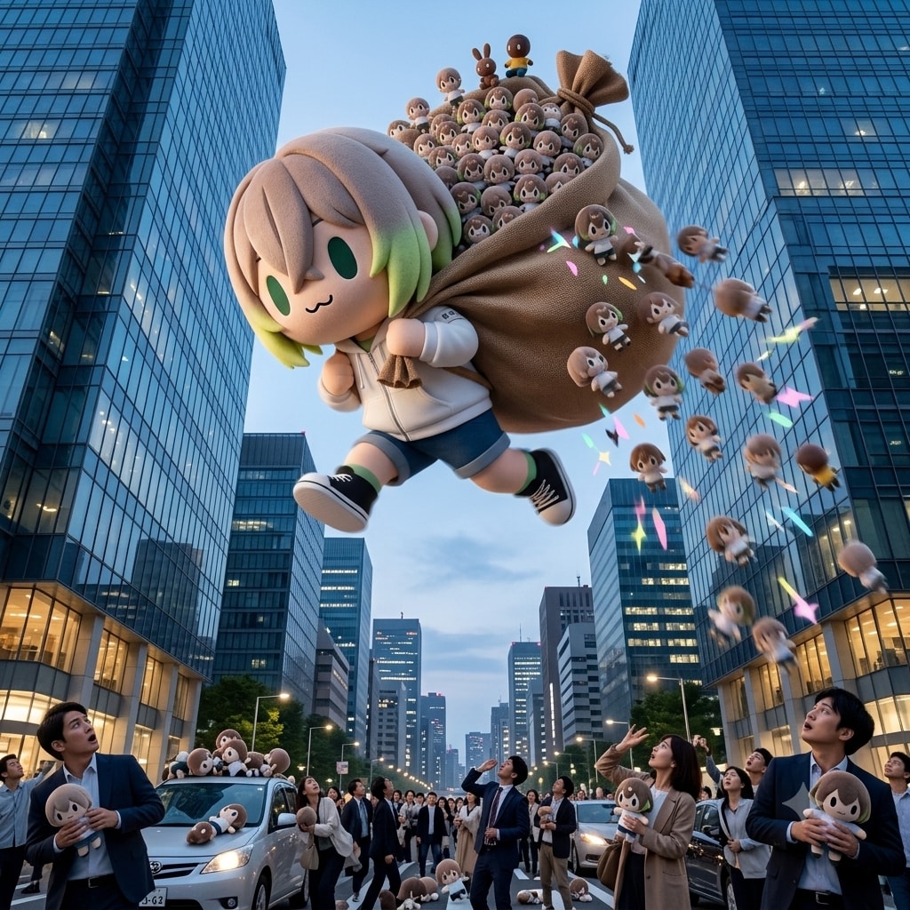 空中から配るボーイッシュ