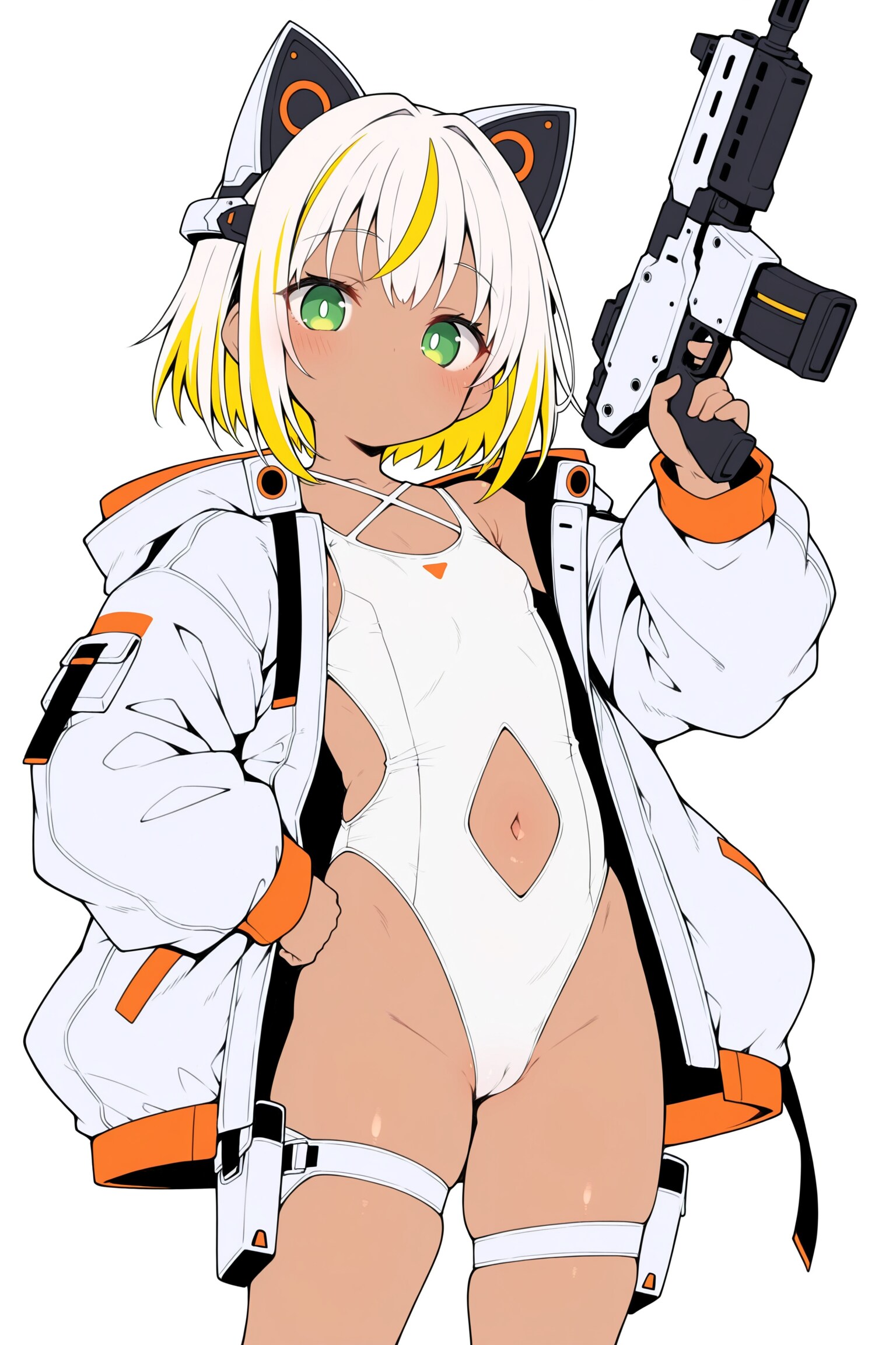 褐色サイバースク水ロリ