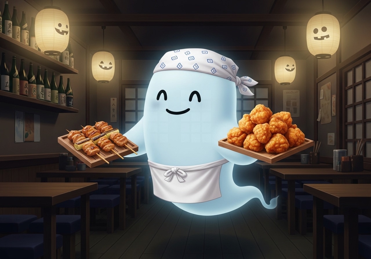 居酒屋メニューとお化け大将 | の人気AIイラスト・グラビア