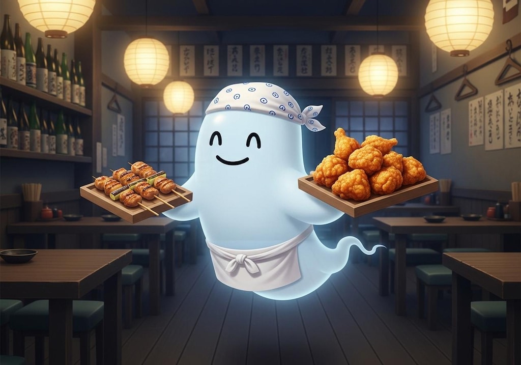 居酒屋メニューとお化け大将