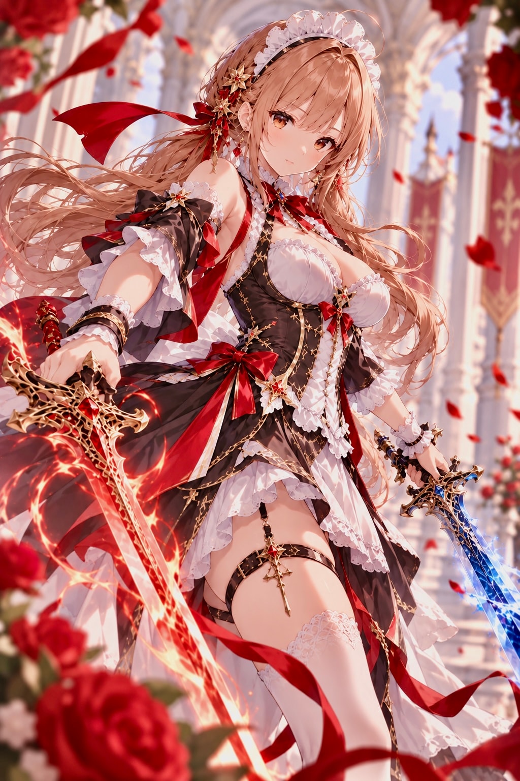 炎氷双剣のロイヤルメイド | の人気AIイラスト・グラビア