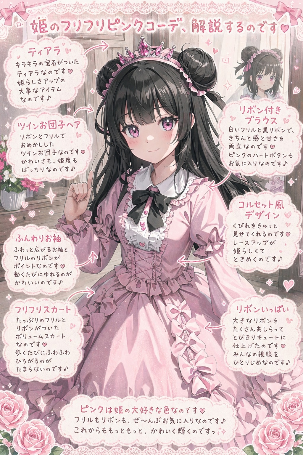 姫のフリフリピンクコーデなのです