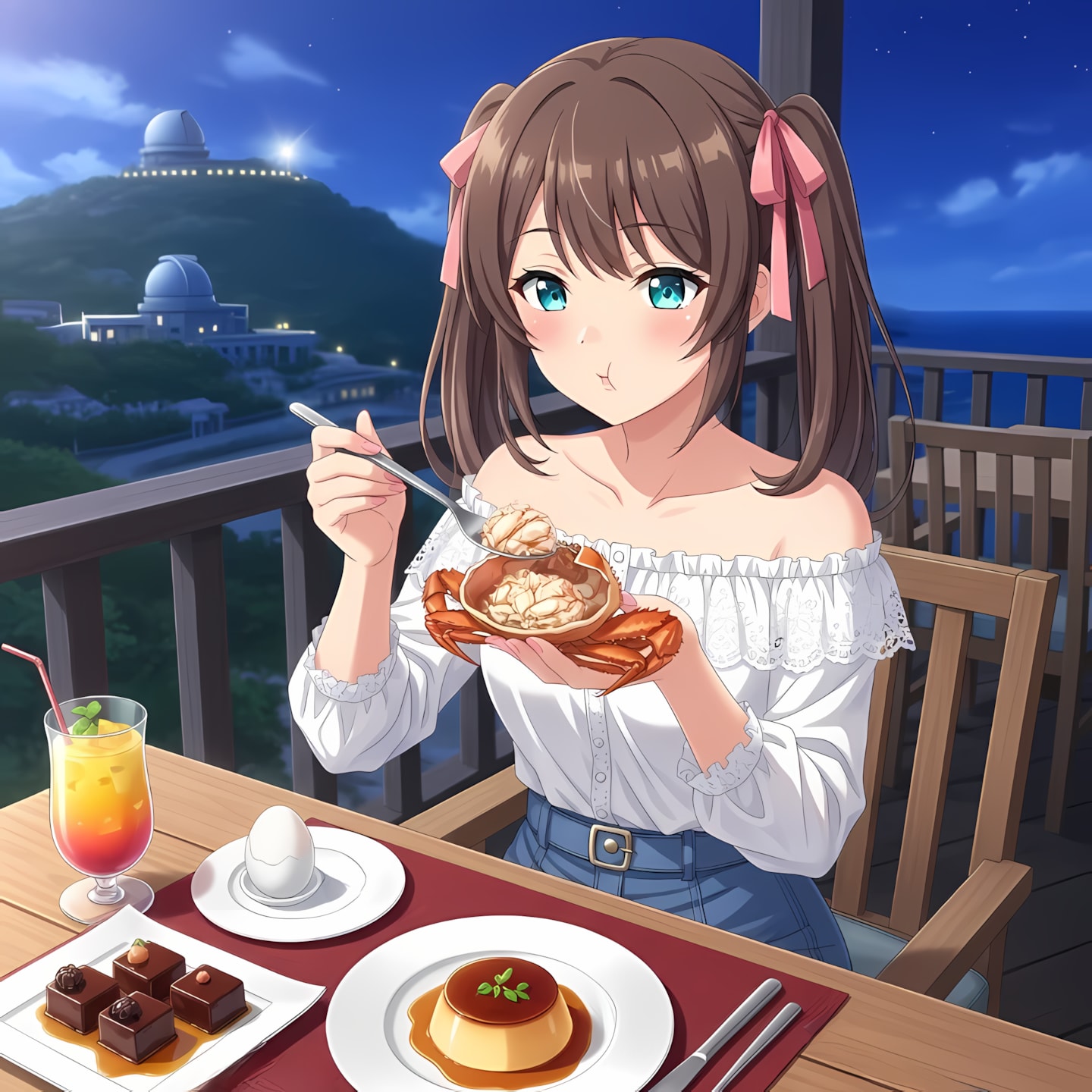 カニ料理とデザート | の人気AIイラスト・グラビア