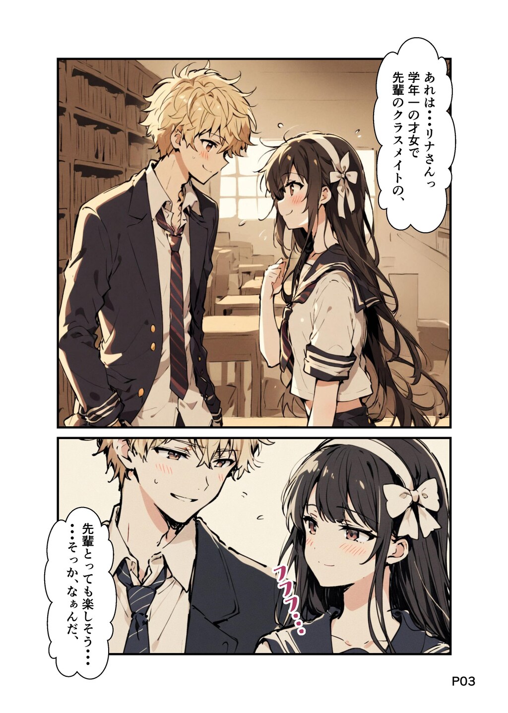 AI漫画『ふうか、只今初恋中！』