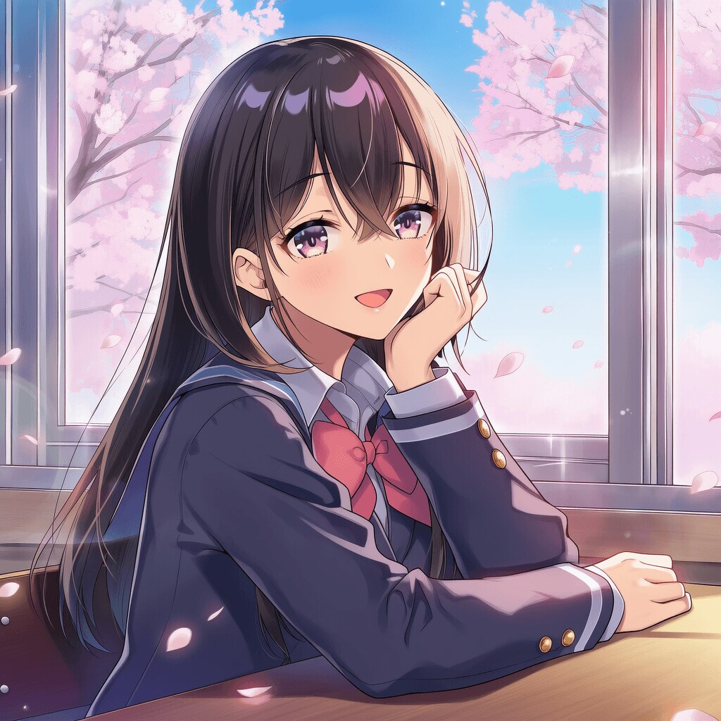 初めての教室、隣の席の女の子。