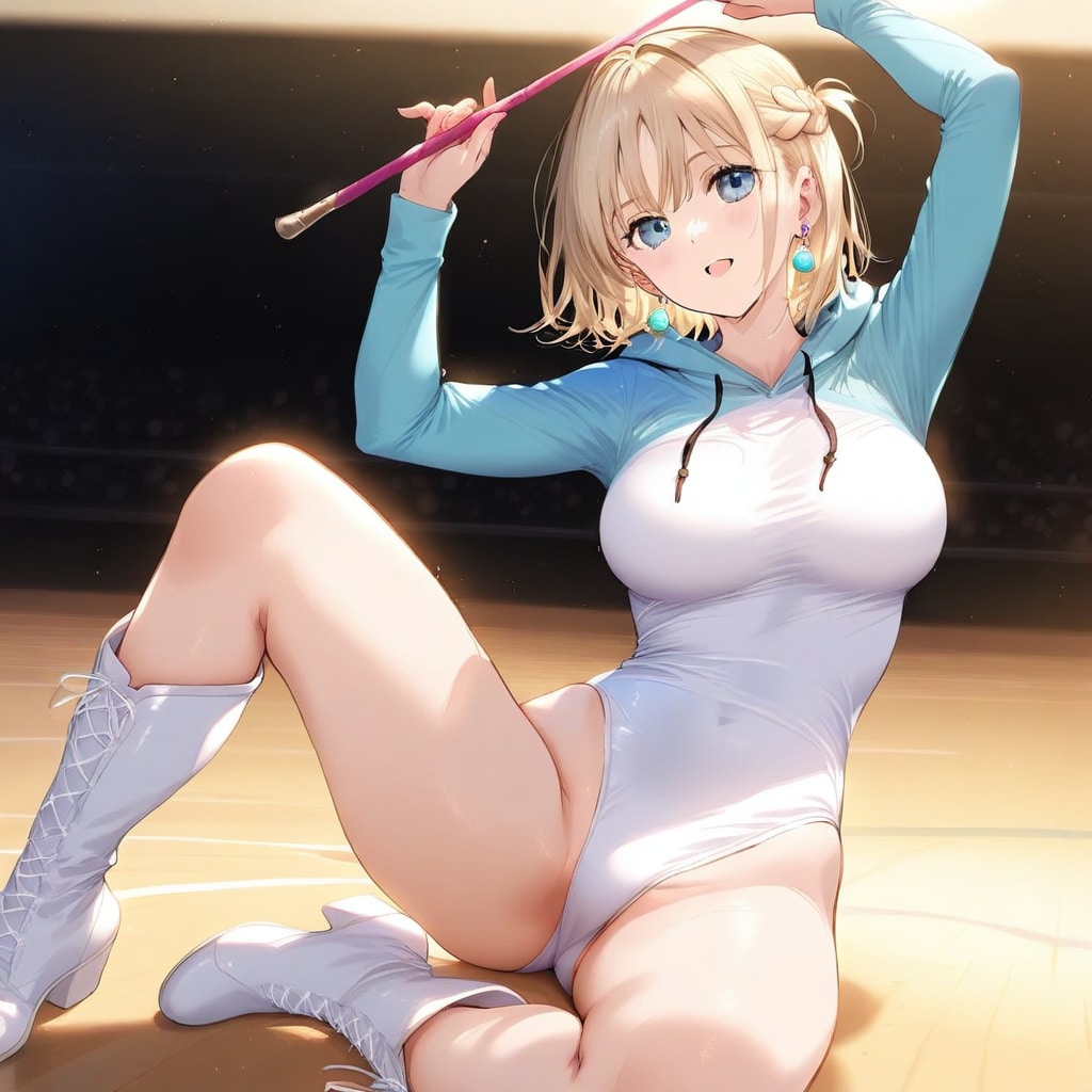 金髪ショート新体操美少女