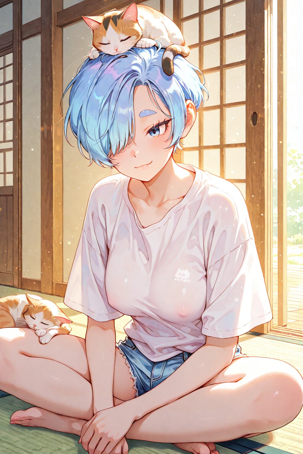 👑夏姉さんとぬこ