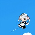 空を飛ぶチビメイドさん 4枚目