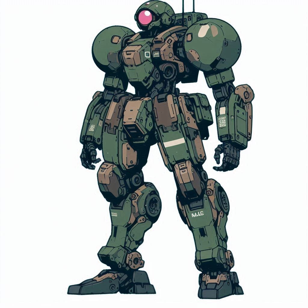 AIガチャ戦機　主力量産機派生型　立ち絵＆フィギア＜Flow Banana2習作＞