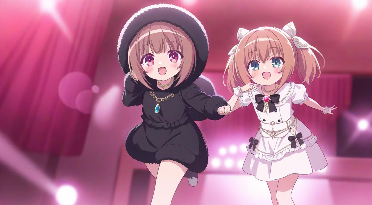 ステージで駆け抜ける二人の少女