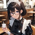 ☕ラテックスメイド服のお姉さん☕️ 3枚目