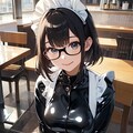 ☕ラテックスメイド服のお姉さん☕️ 2枚目