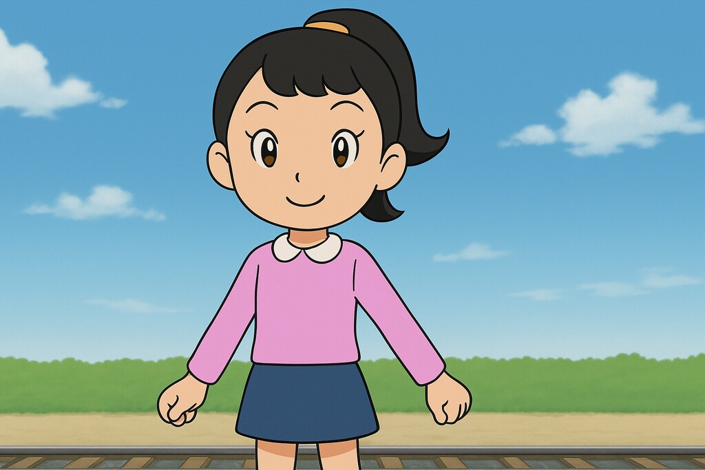 線路沿いの少女