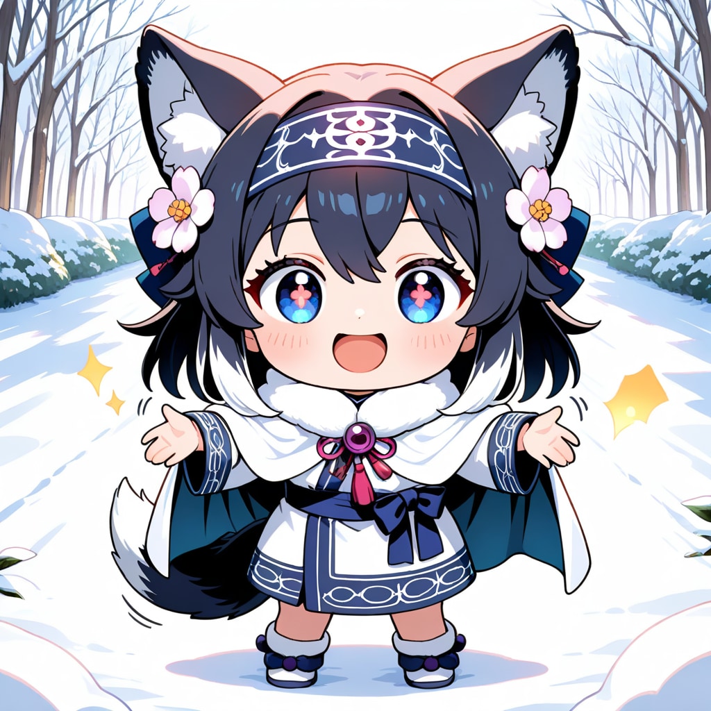 chibi wolf girl | の人気AIイラスト・グラビア